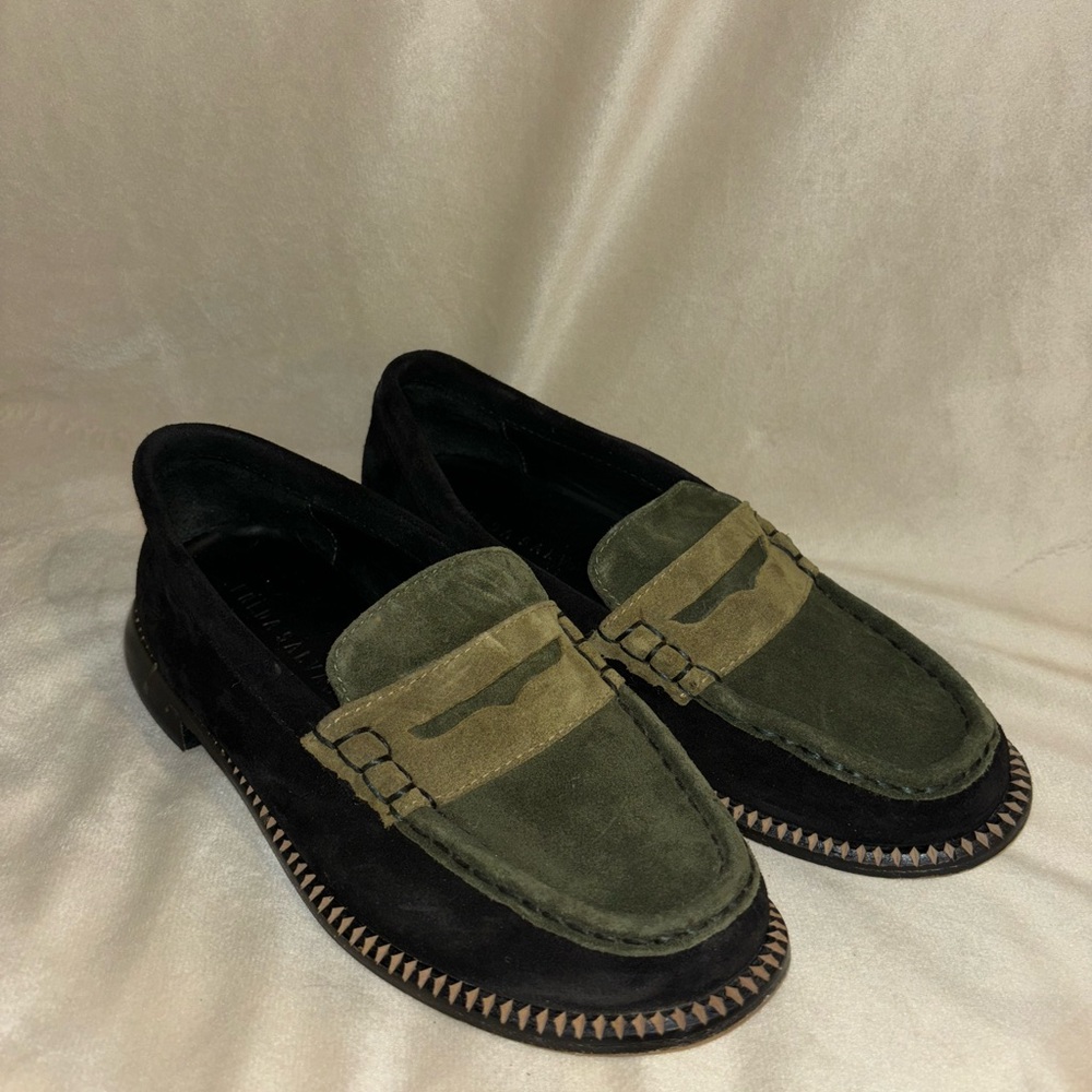 Freda Salvador Green Two-Tone Loafers